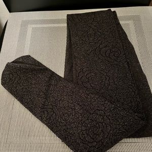 EMILIO CAVALLINI FIRENZE NWOT AUTHENTIC HEATHER GRAY FLORAL DESIGN TIGHTS